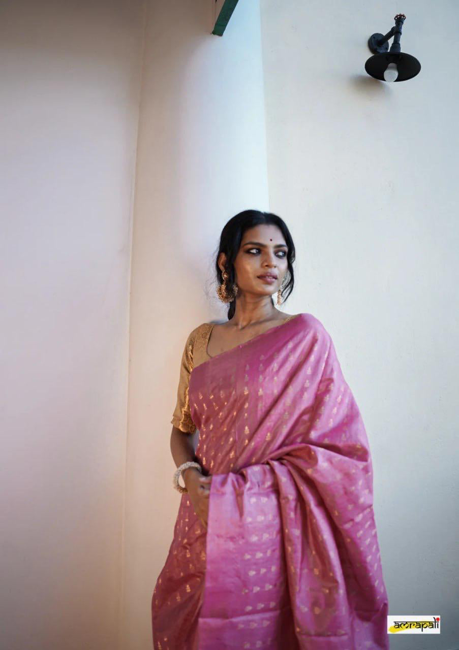 Designer Silk Saree with Zari Border