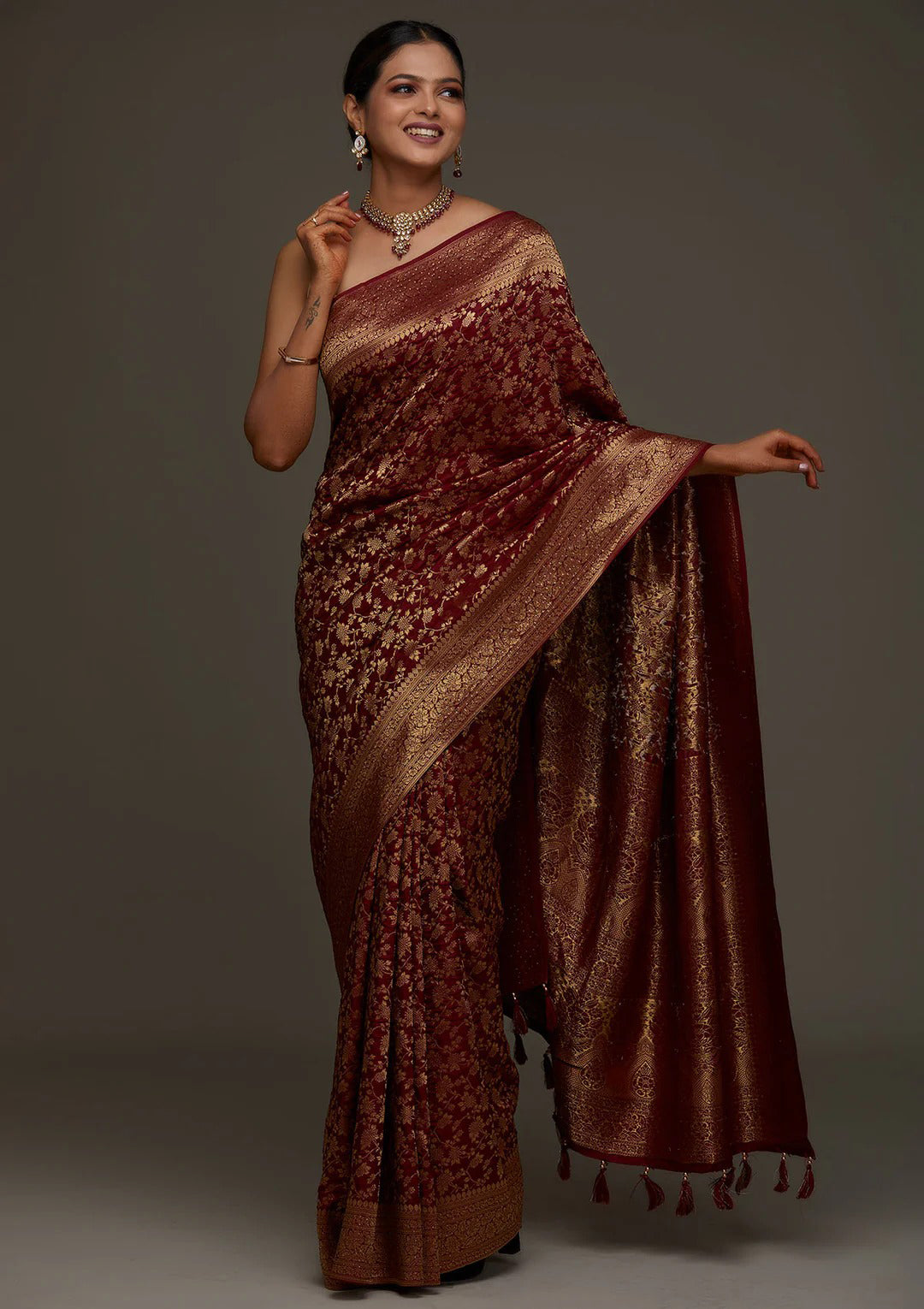 Premium Silk Saree with Jacquard Weave