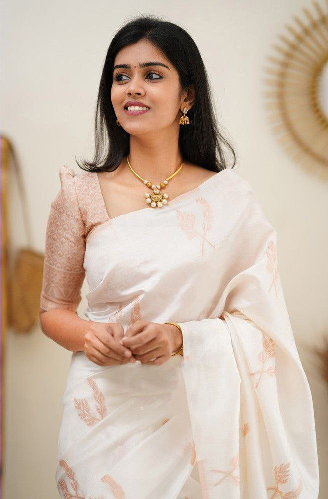 Rich Jacquard Linen Slub Saree