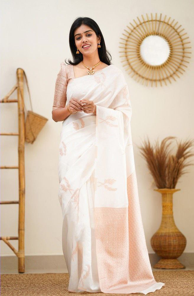 Rich Jacquard Linen Slub Saree