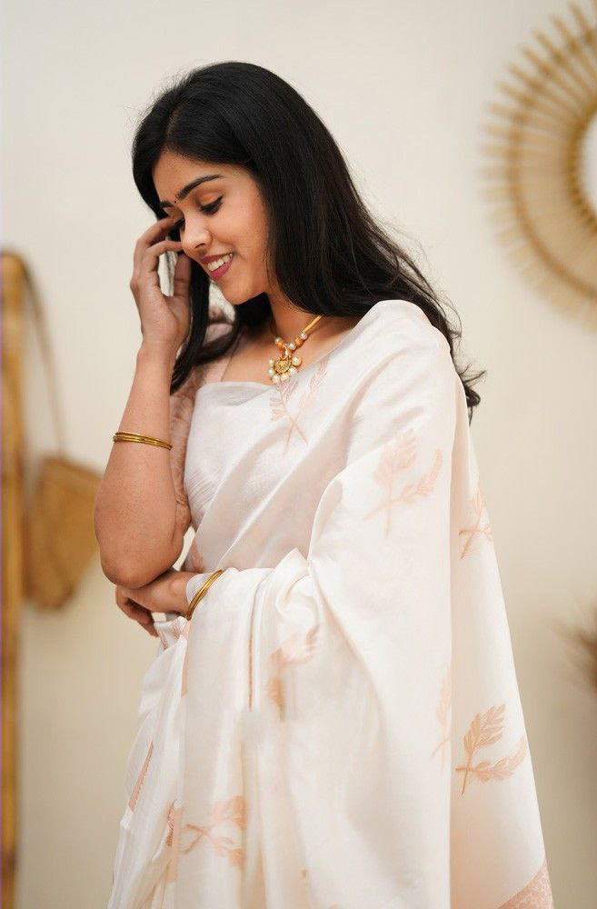 Rich Jacquard Linen Slub Saree