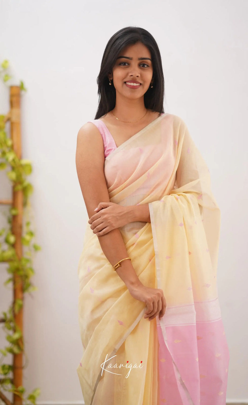 Rich Zari Jacquard Linen Saree
