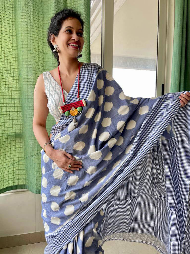 Stylish Linen Cotton Designer Saree