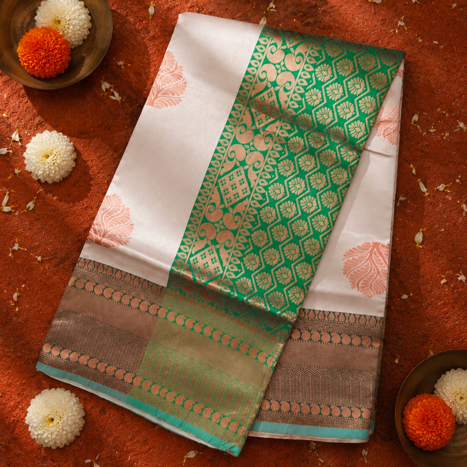 Traditional Motif Zari Silk Saree