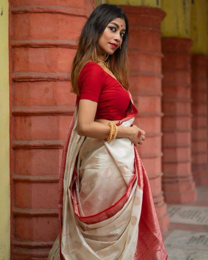Traditional Motif Zari Work Silk Saree