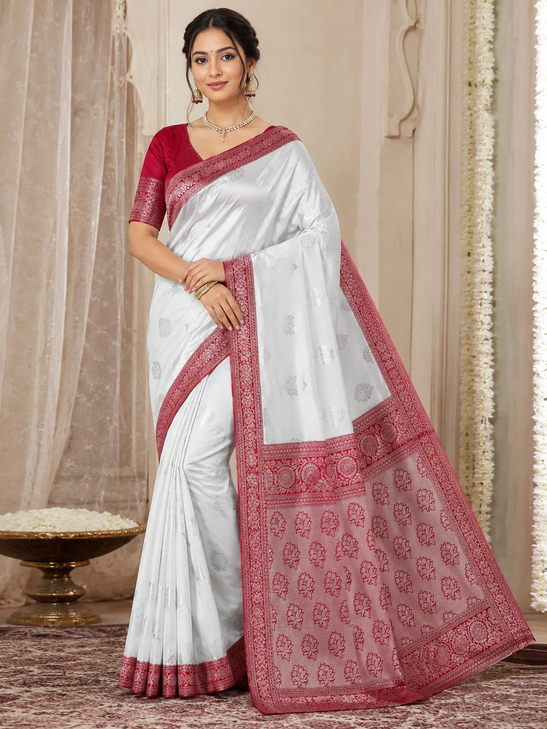 Traditional Motif Zari Work Silk Saree